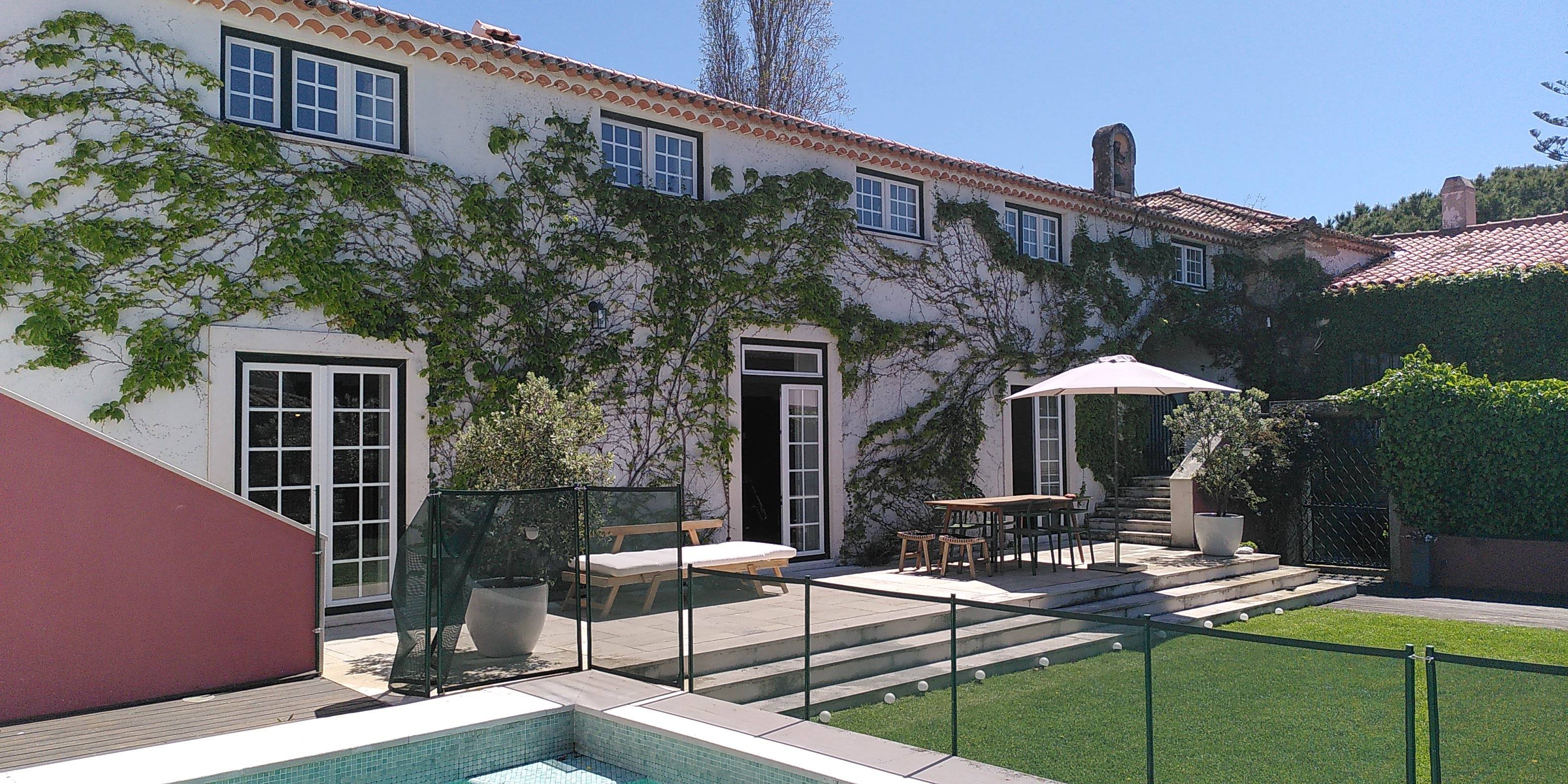 Loue maison de famille avec jardin et piscine - 8 couchages - 5 min plage surf - Lisbonne