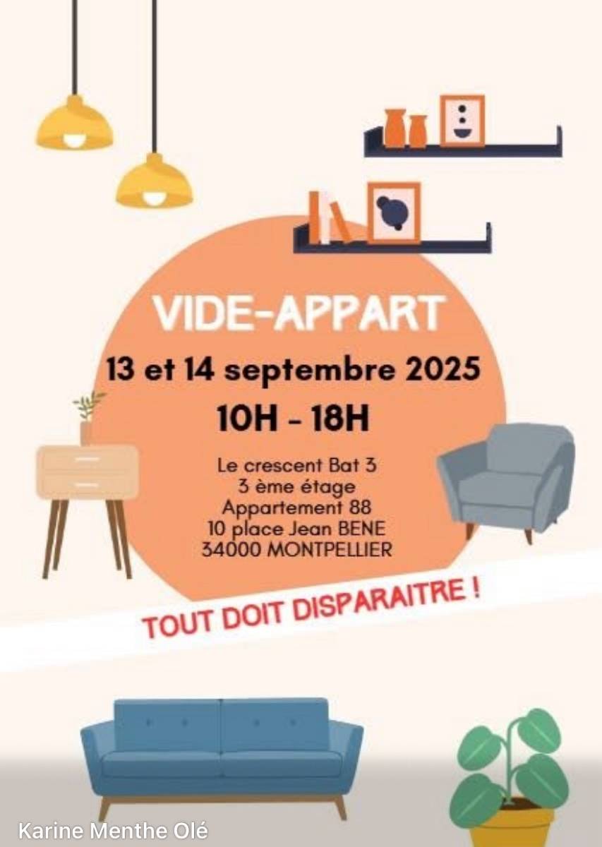Propose vide maison Montpellier, 13 et 14 septembre