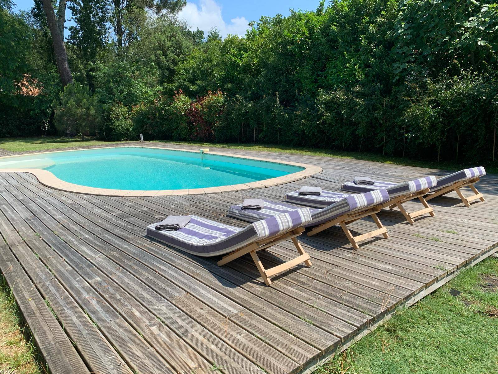 Loue Villa avec piscine sécurisée, cheminée - Plage à pied - 12 couchages - Pyla s/ Mer (33)