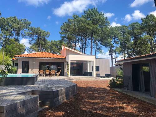 Loue maison en première ligne bord du lac à Lacanau (33) - 5 chambres, 10 couchages