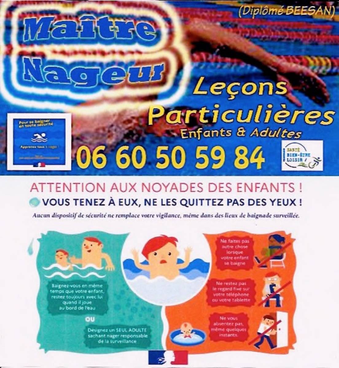 Maître Nageur & Coach Sportif Triathlon propose ses services