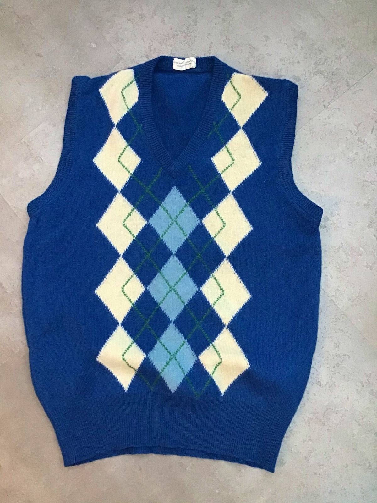 Pull bleu sans manche T 42