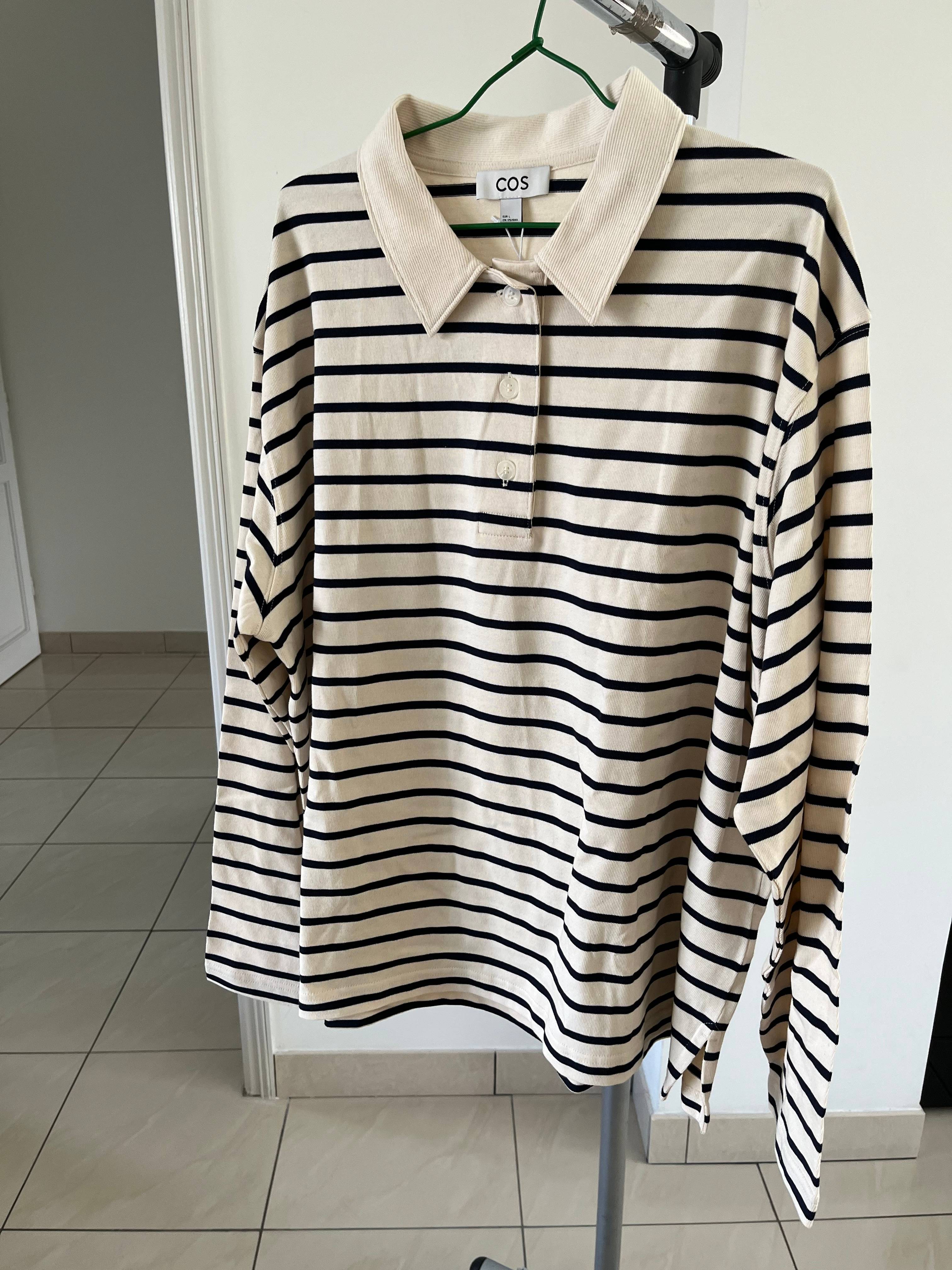 Neuf - Polo rayé COS manches longues Taille L