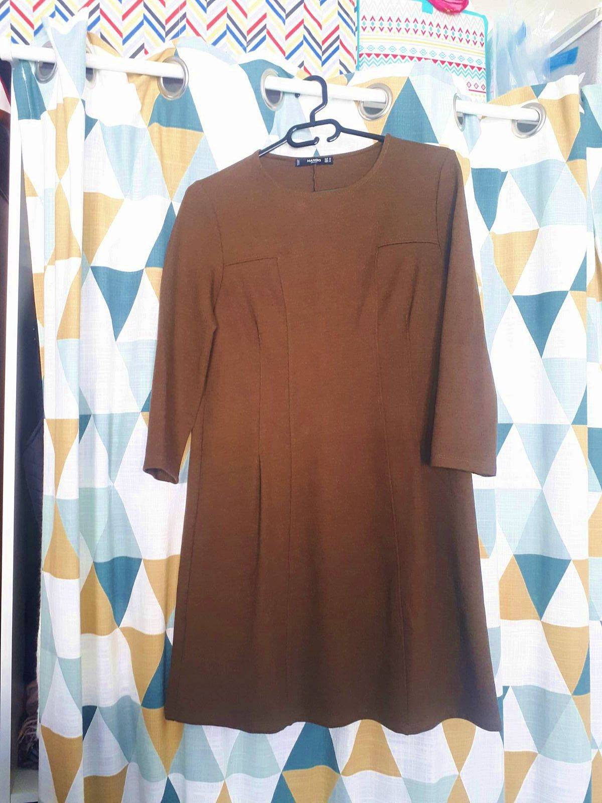 Vends une robe Mango Marron Kaki Taille 38