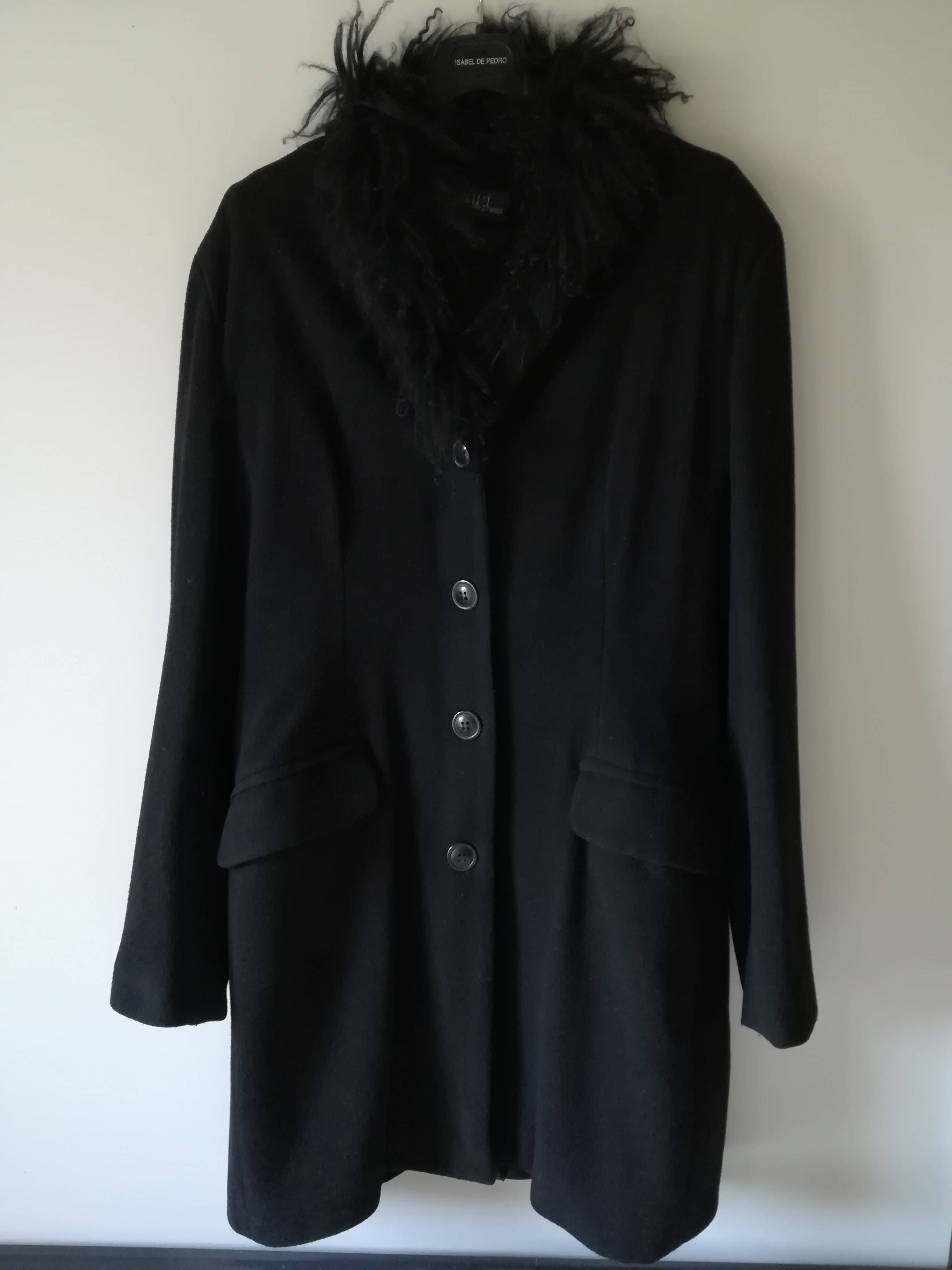 Manteau trois-quarts noir en laine - Taille M