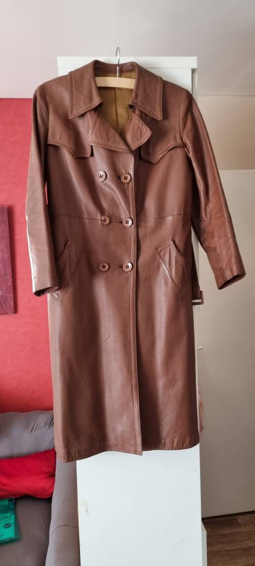 Manteau en cuir vintage - Taille M