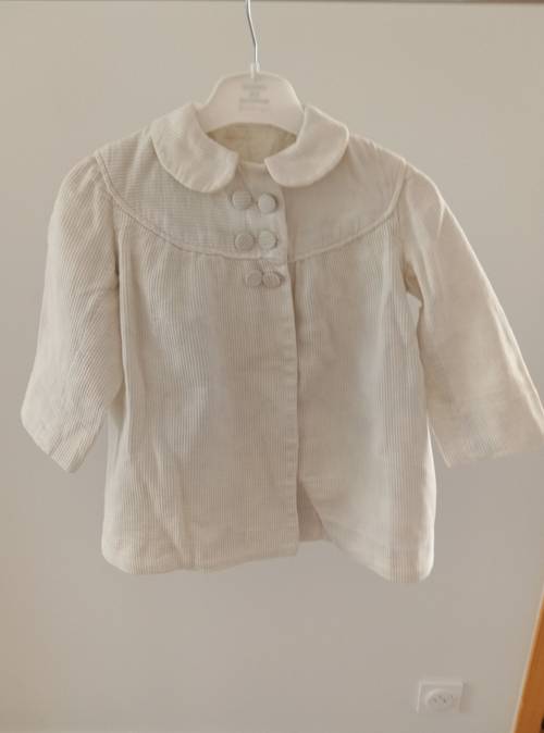 Vends mantelet enfant blanc - Taille 12 mois