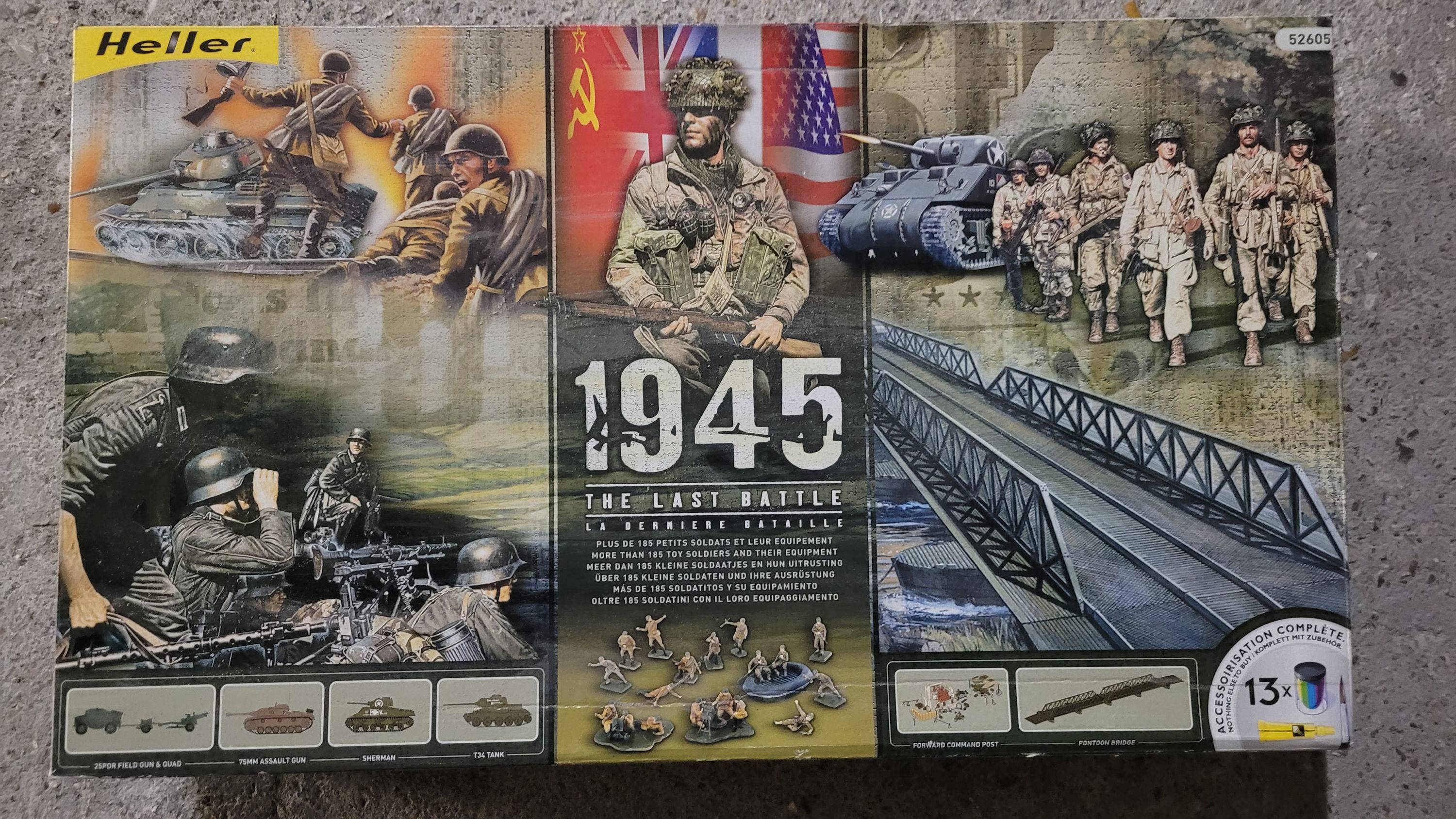 Maquette 1/72 Heller 1945 la dernière bataille (plusieurs chars, décors, figurines)