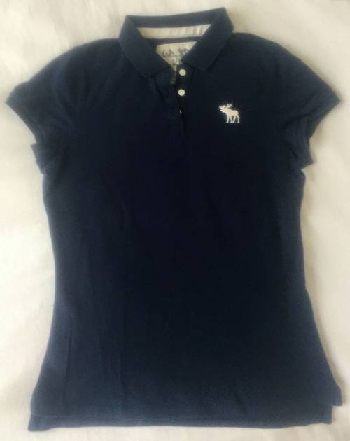 Polo marine Abercrombie&Fitch - L