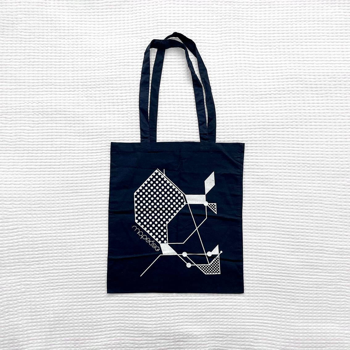Tote bag bleu marine MaPoésie - édition graphique