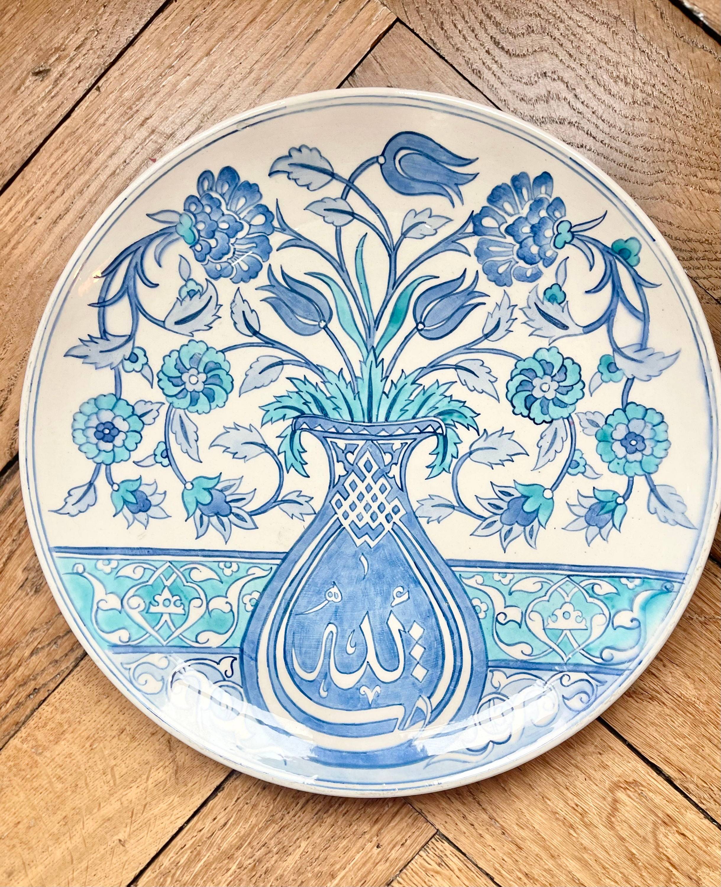 Plat marocain céramique artisanale peint main