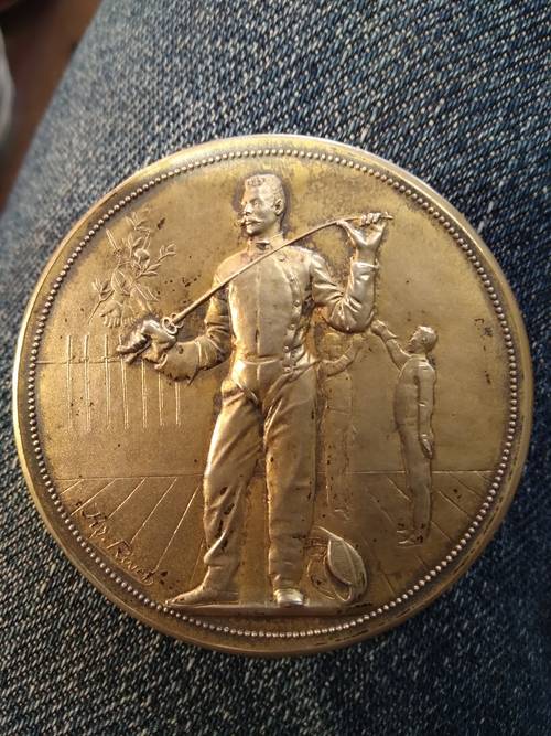 Medaille en vermeille, escrime 1913
