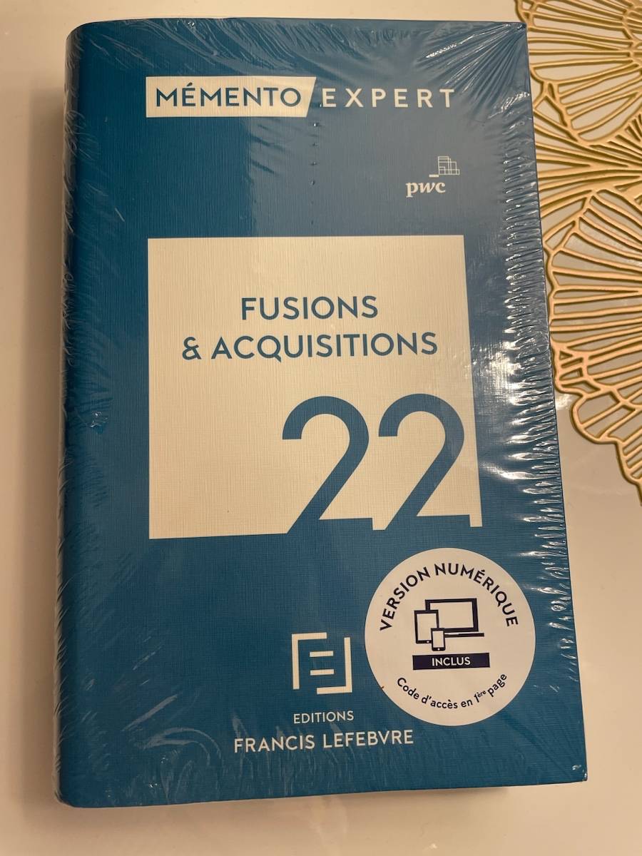 Memento Francis Lefebvre fusion et acquisition 2022 neuf sur Gens de