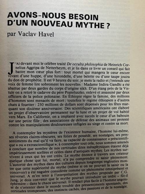 Ménines de Vélasquez et un siècle privé de mythes par Vaclav Havel