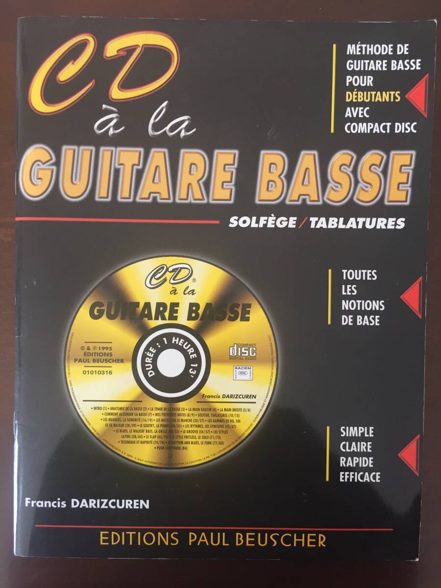 Méthode guitare basse débutant + CD