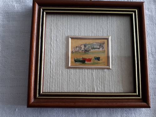 Miniatures d’art peinte à la main sur feuille d’or 23 carats