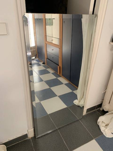 Miroir biseauté avec un rebord de 3 cm