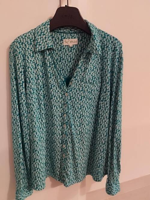Mistral - Chemisier femme Taille 14 (Eur 44) vert imprimé