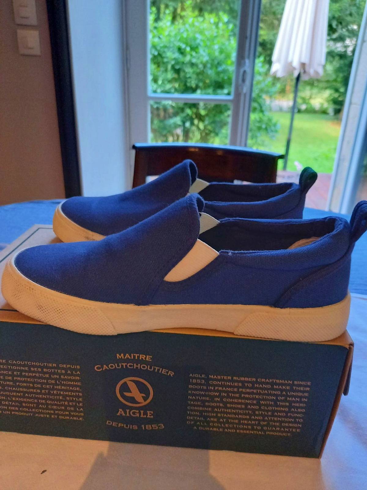 Mocassins toile marine femme - Pointure 37