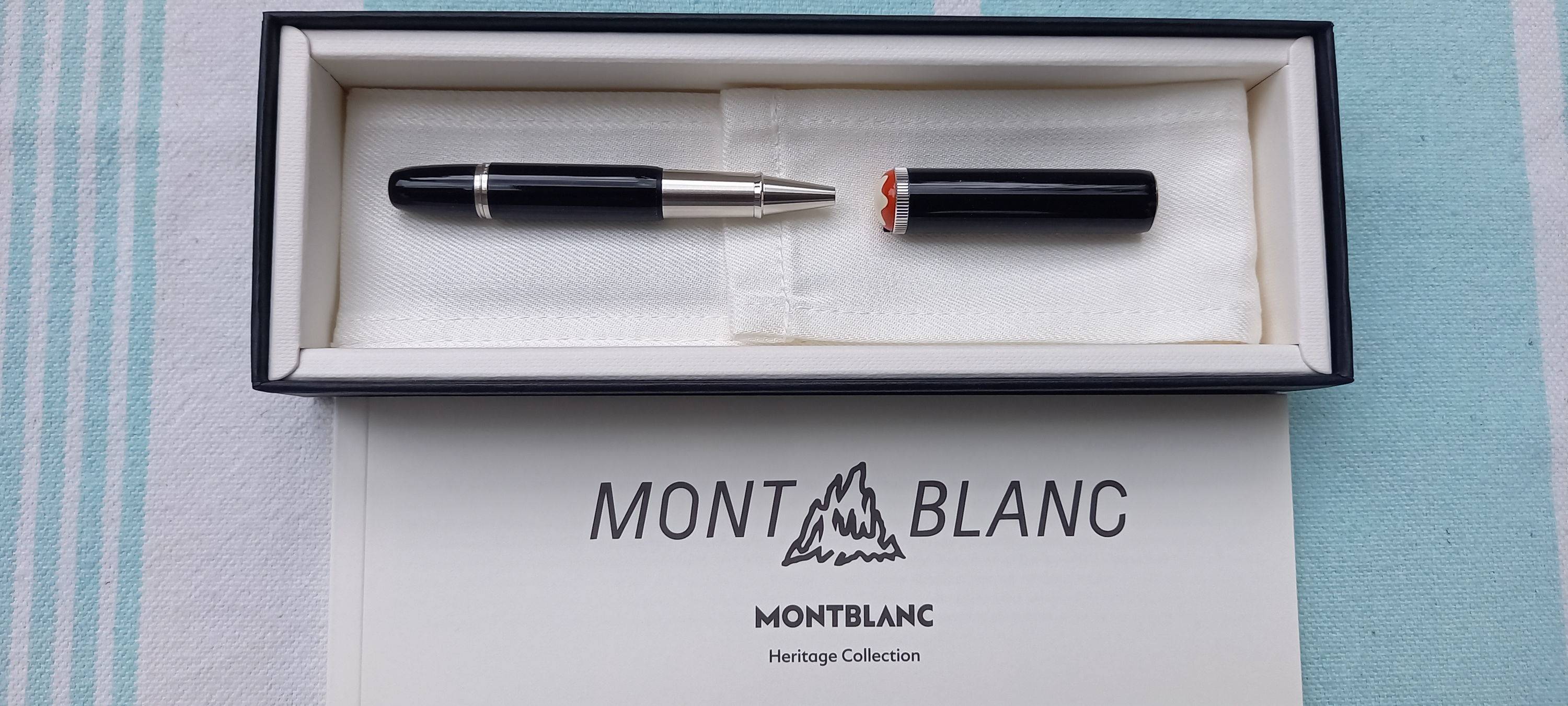 MONTBLANC Rollerball noir Heritage Rouge et Noir "Baby" Edition spécial / NEUF