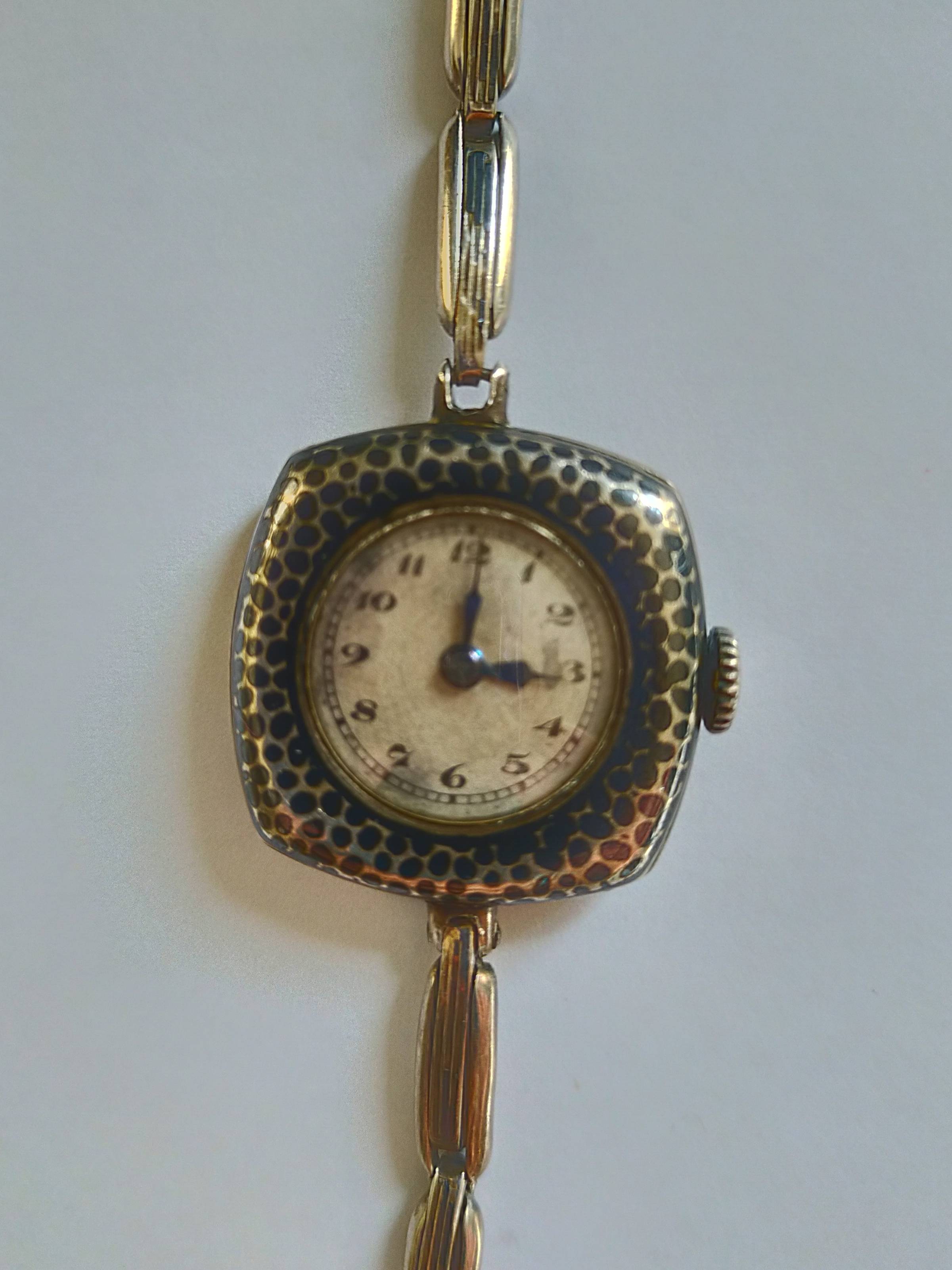 Montre Bracelet Ancienne Obrey - Argent Massif - Fabriquée En France - Mouvement Mécanique Manuel - Occasion