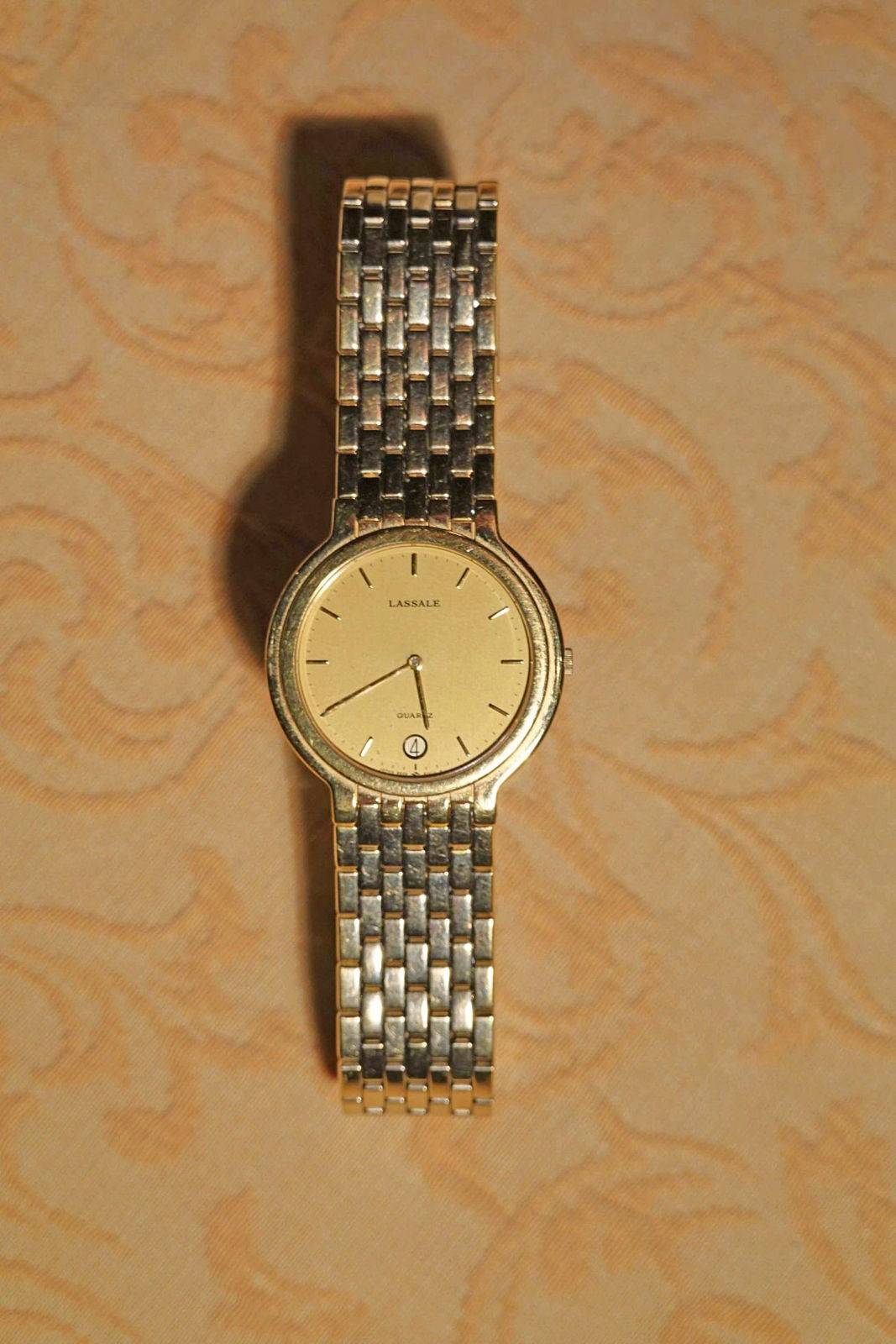 Montre homme Seiko Lassale (circa 1990) quartz or et acier