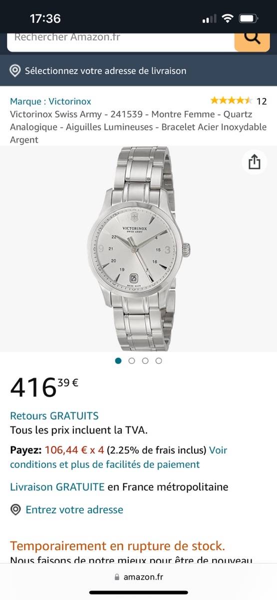 Montre Suisse Vintage Van Der Bauwede Femme - Cadran Doré, Bracelet Cuir, Quartz, Années 70/80