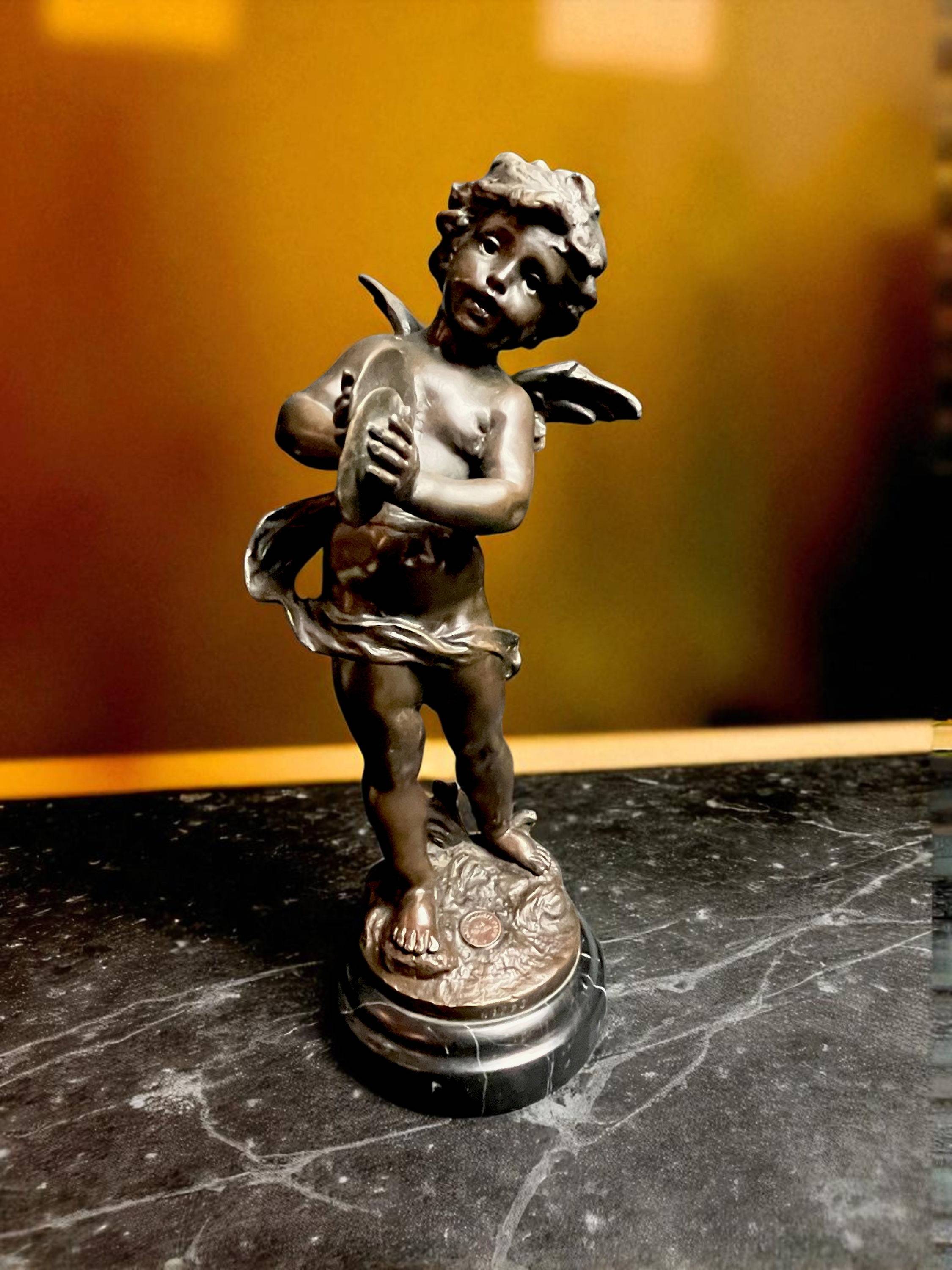 MOREAU (d’après), bronze L’ange aux cymbales signé XXème