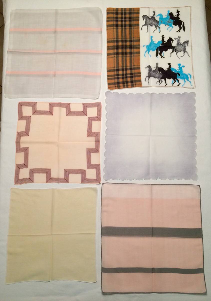 Lot 5 mouchoirs femme couleurs
