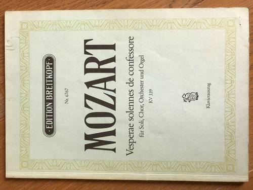Mozart vesperae solennes de confessore ed breitkopf