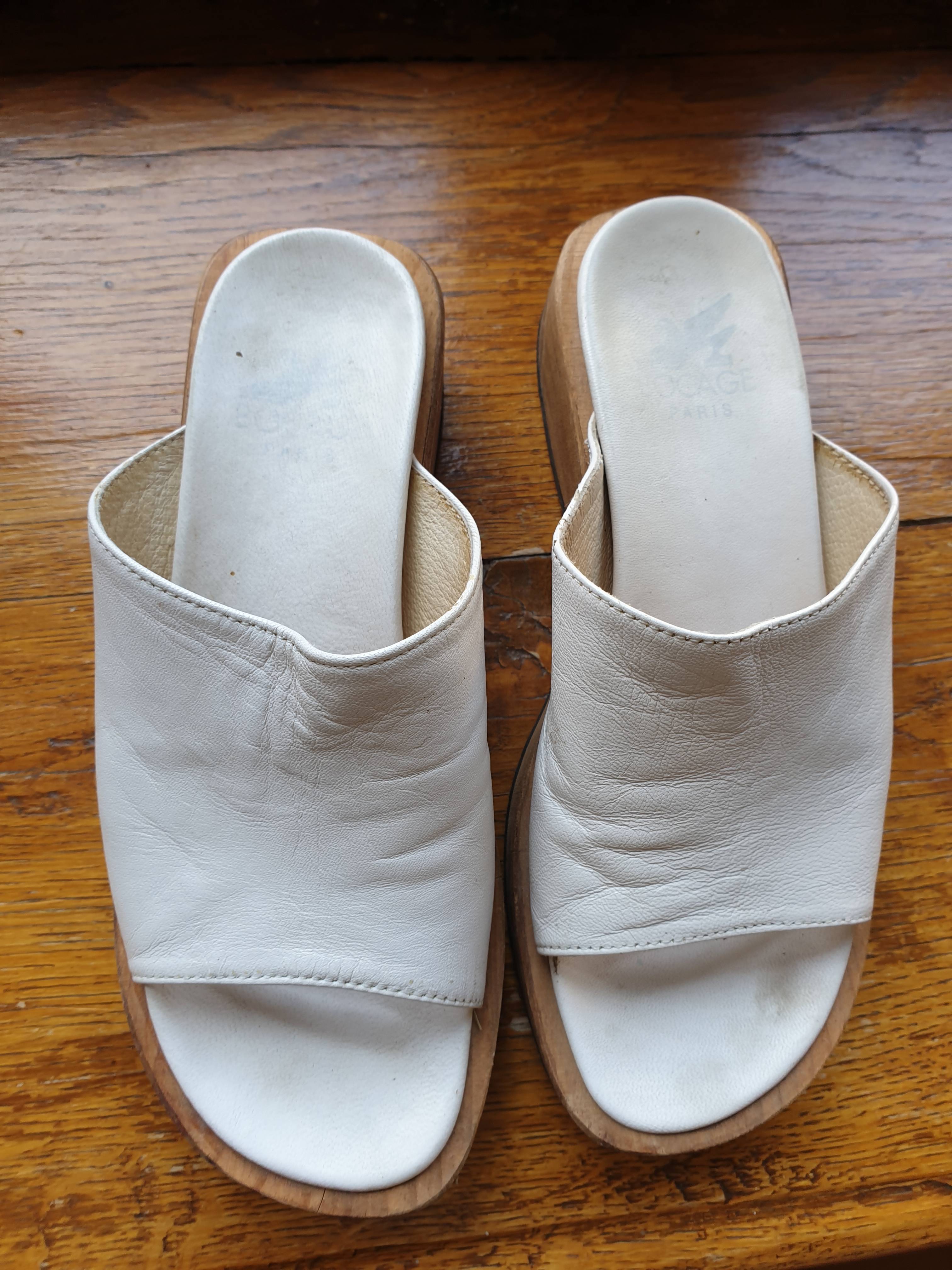 Mules Bocage Paris, P 35 cuir ivoire