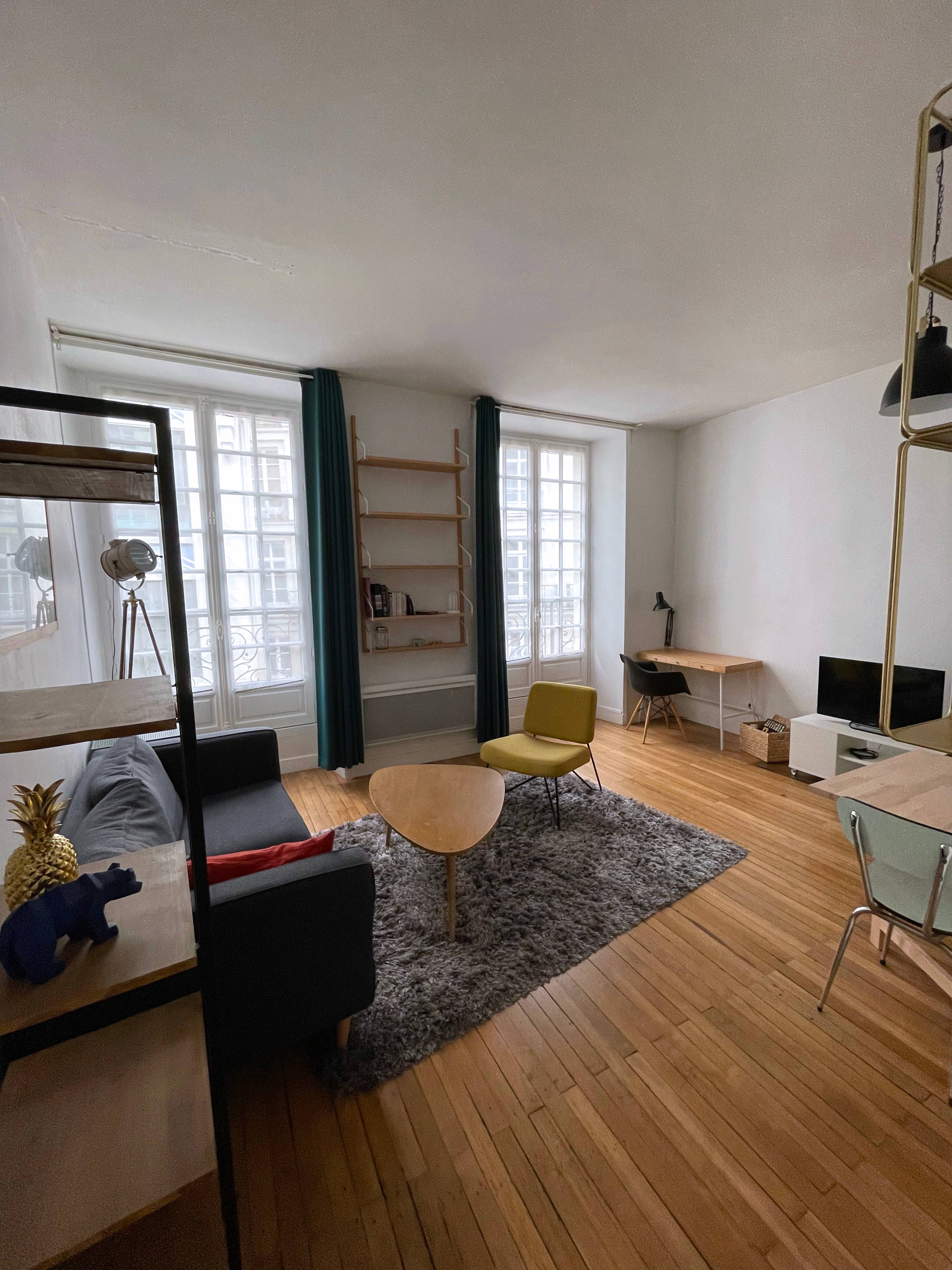 Loue Nantes Commerce - Appartement meublé 2 pièces 39m²