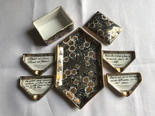 Vide-poche Art Déco, ancien nécessaire à fumer