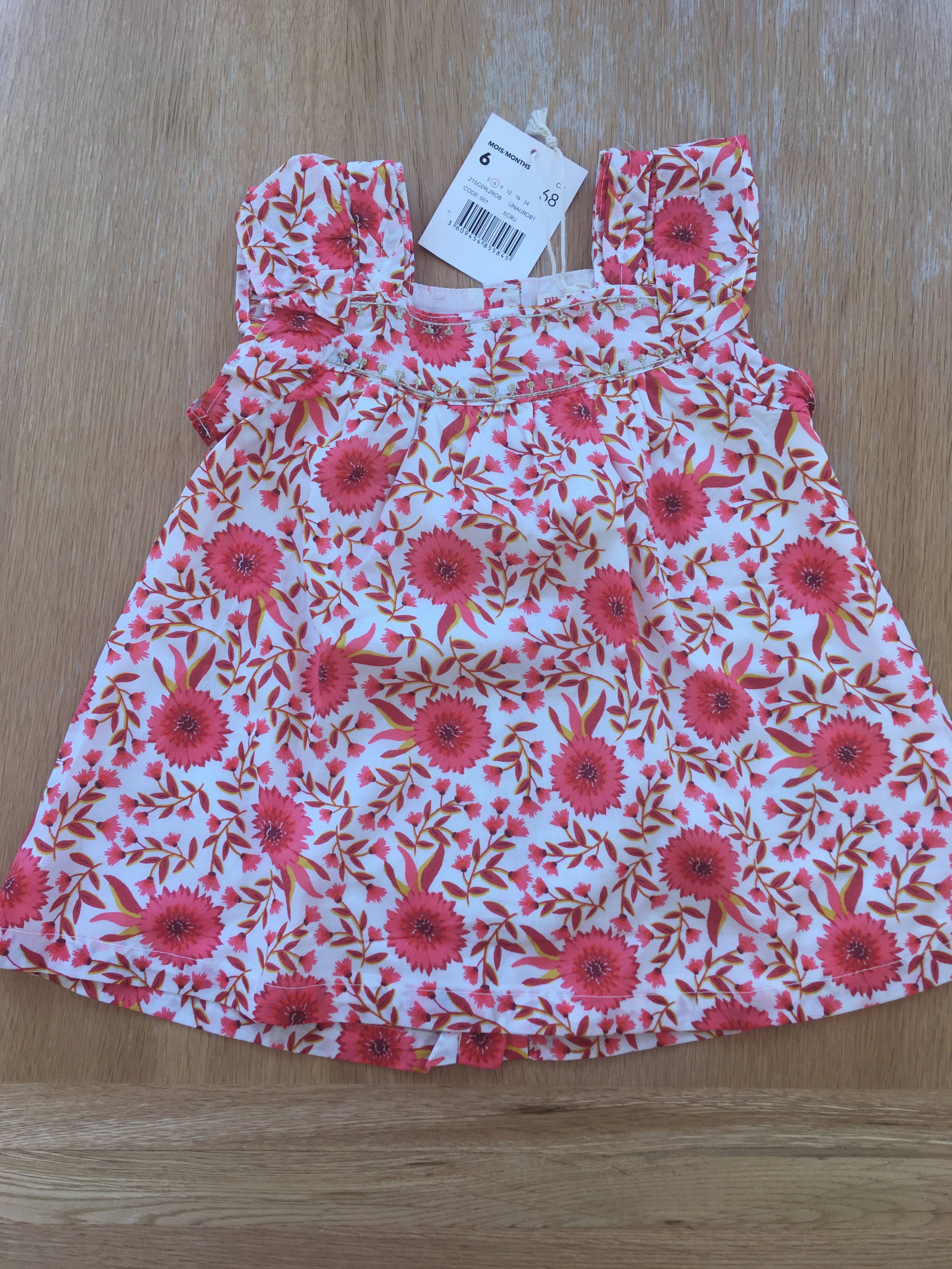 Robe d’été, DPAM, taille 6 mois, neuve