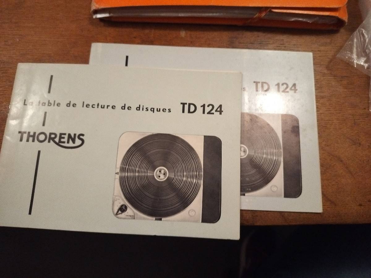 Notice table de lecture disques TD 124 THORENS