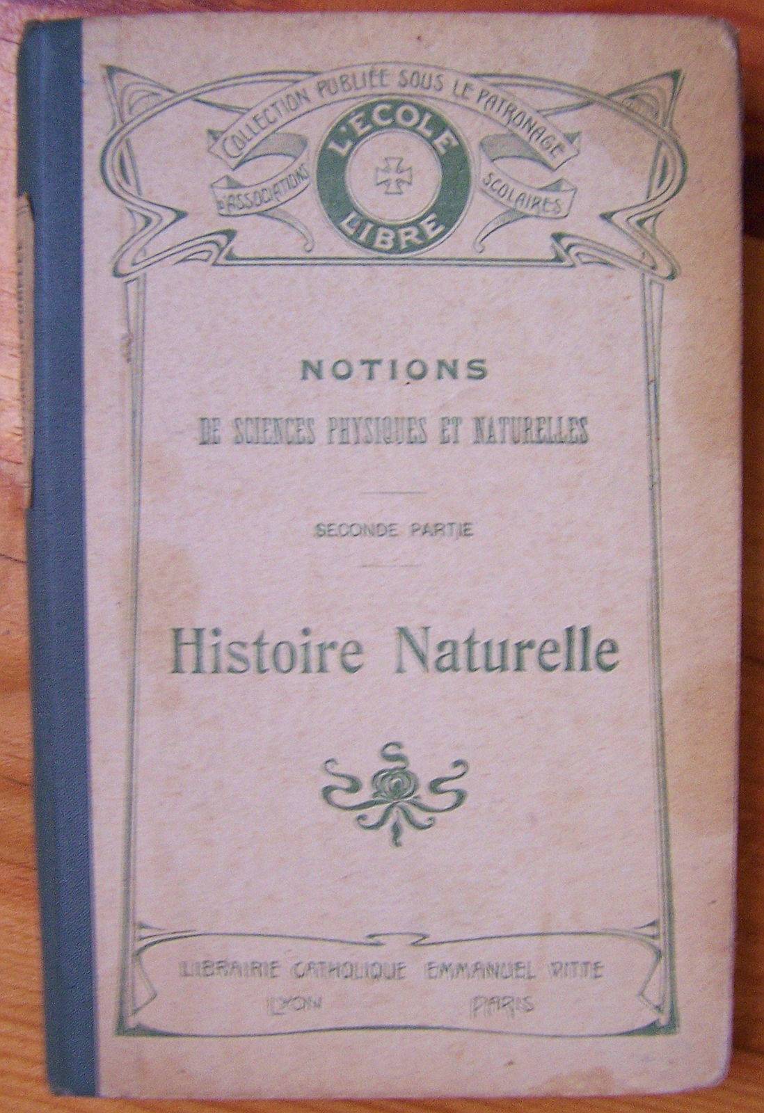 Notions de sciences physiques et naturelles (bon état)
