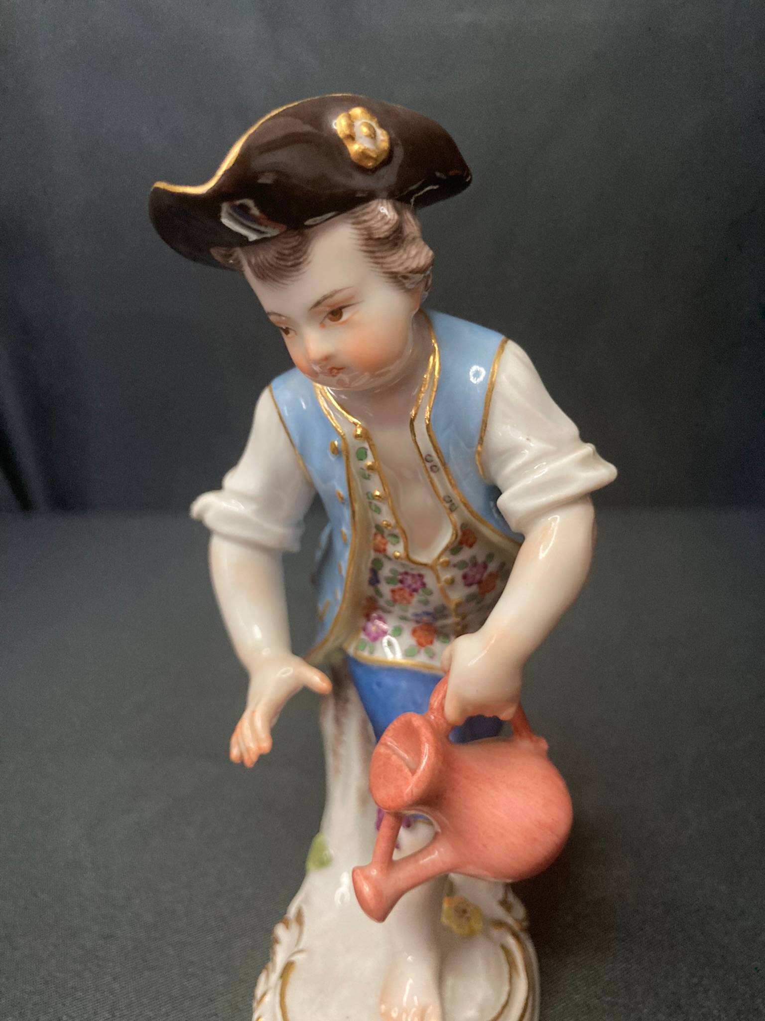 Objet de collection Meissen sujet en porcelaine jardinier XXème