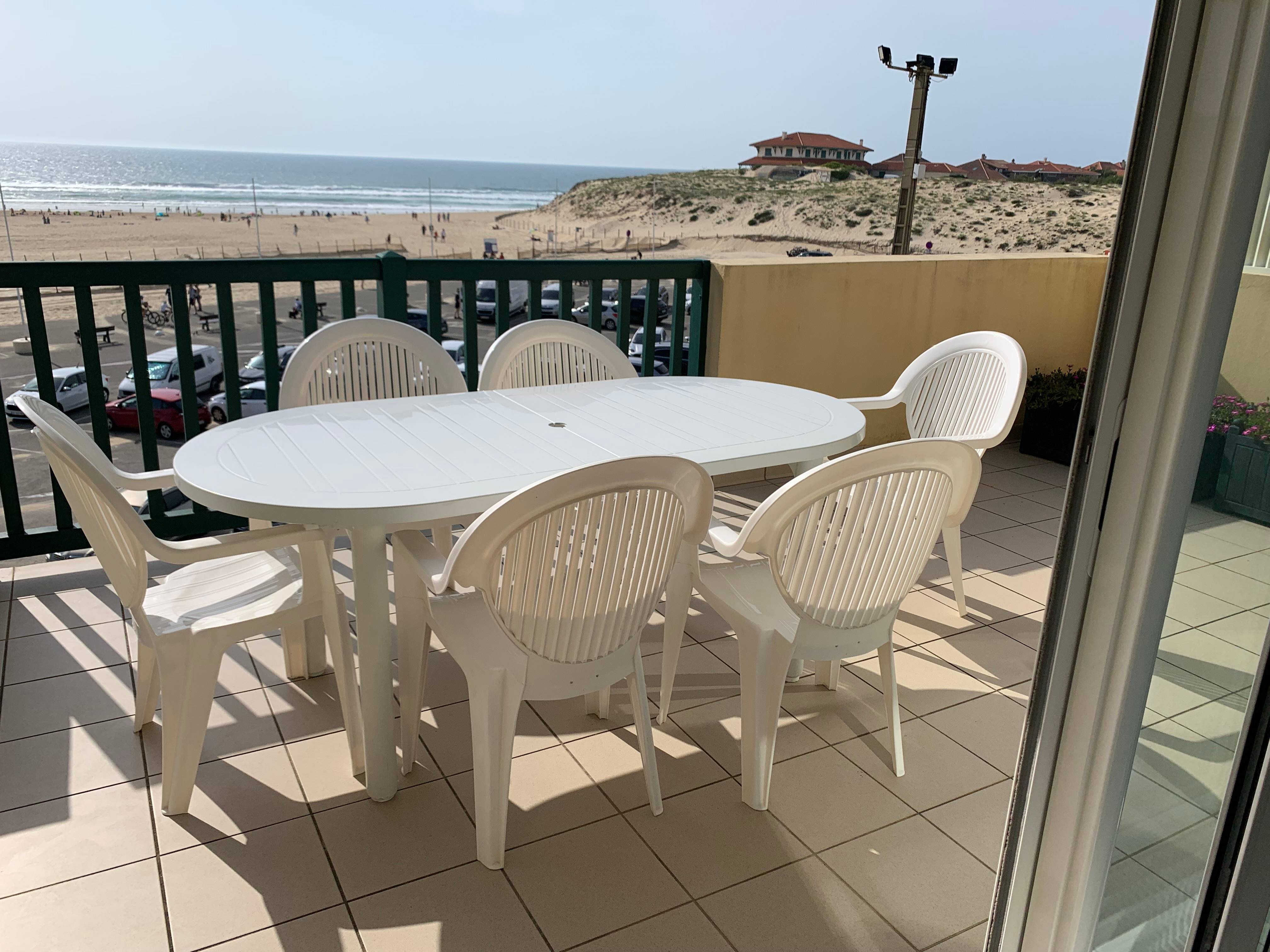 Loue appartement T3 avec vue exceptionnelle sur l’océan à Vieux-Boucau - 5 couchages