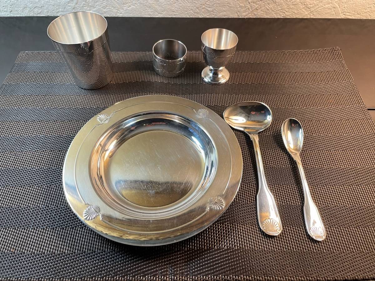 Orfèvrerie de baptême Christofle vintage