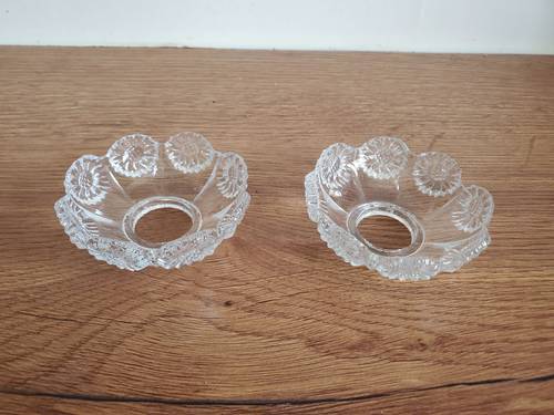 Vends paire de bobèches en cristal