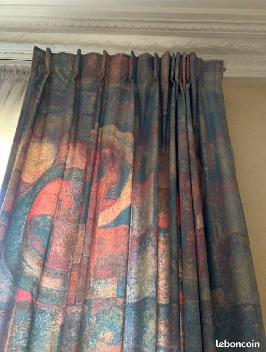 Paire de rideaux tapissiers et occultants