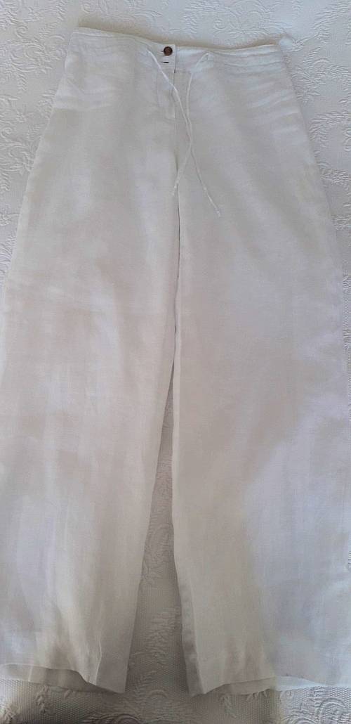 Pantalon en lin blanc T38
