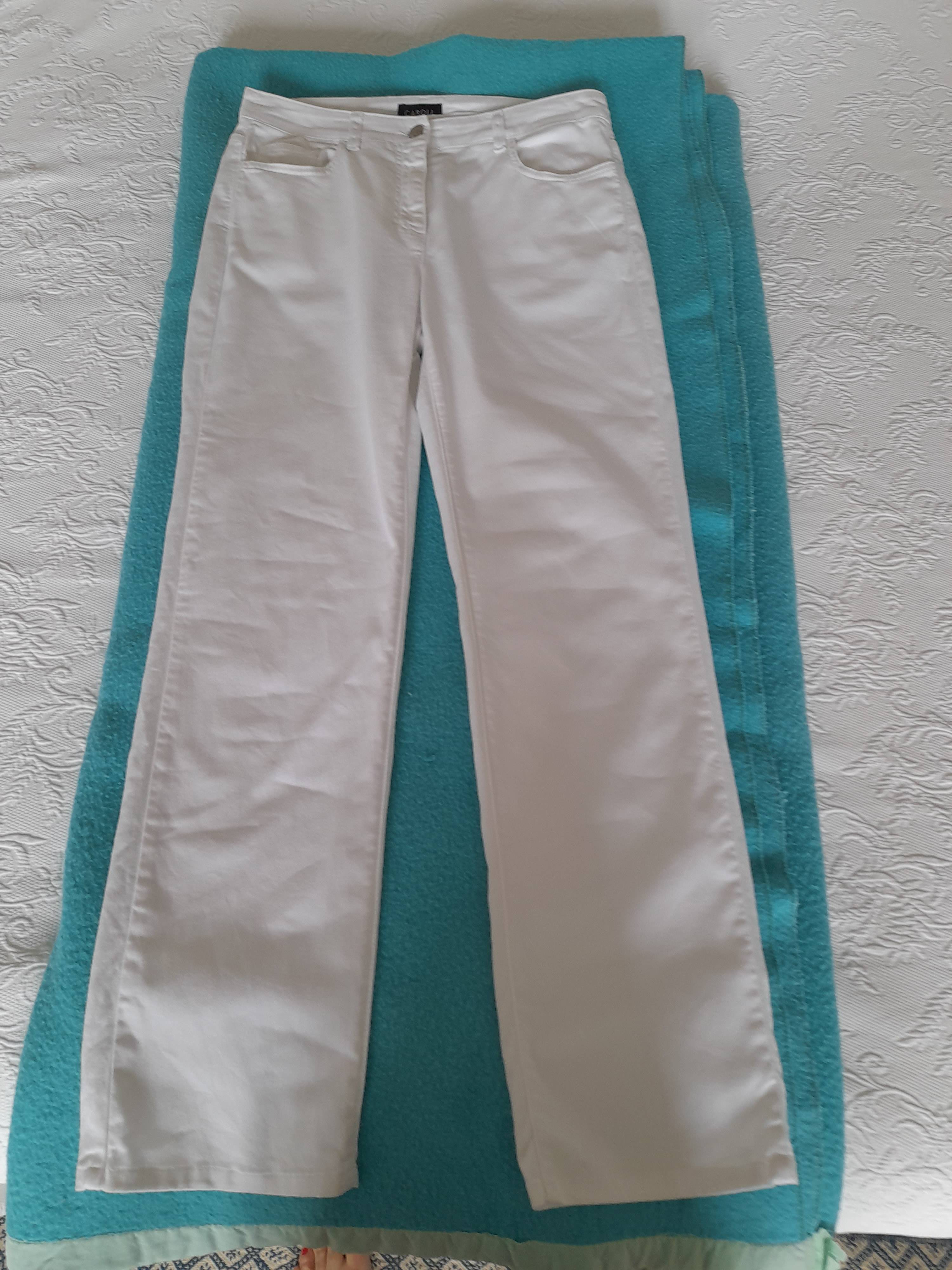 Pantalon habillé laine gris stretch Caroll 38 Made in France