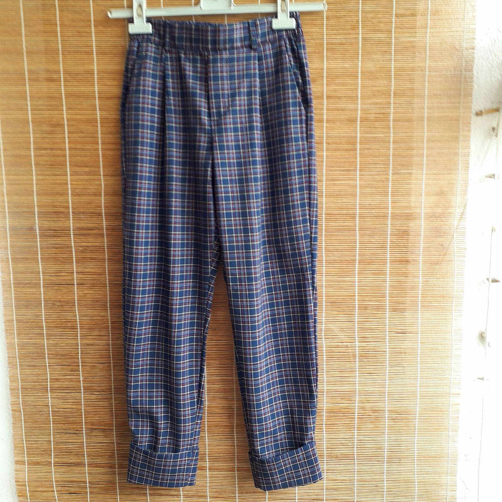 Pantalon jeune fille style écossais 14 ans