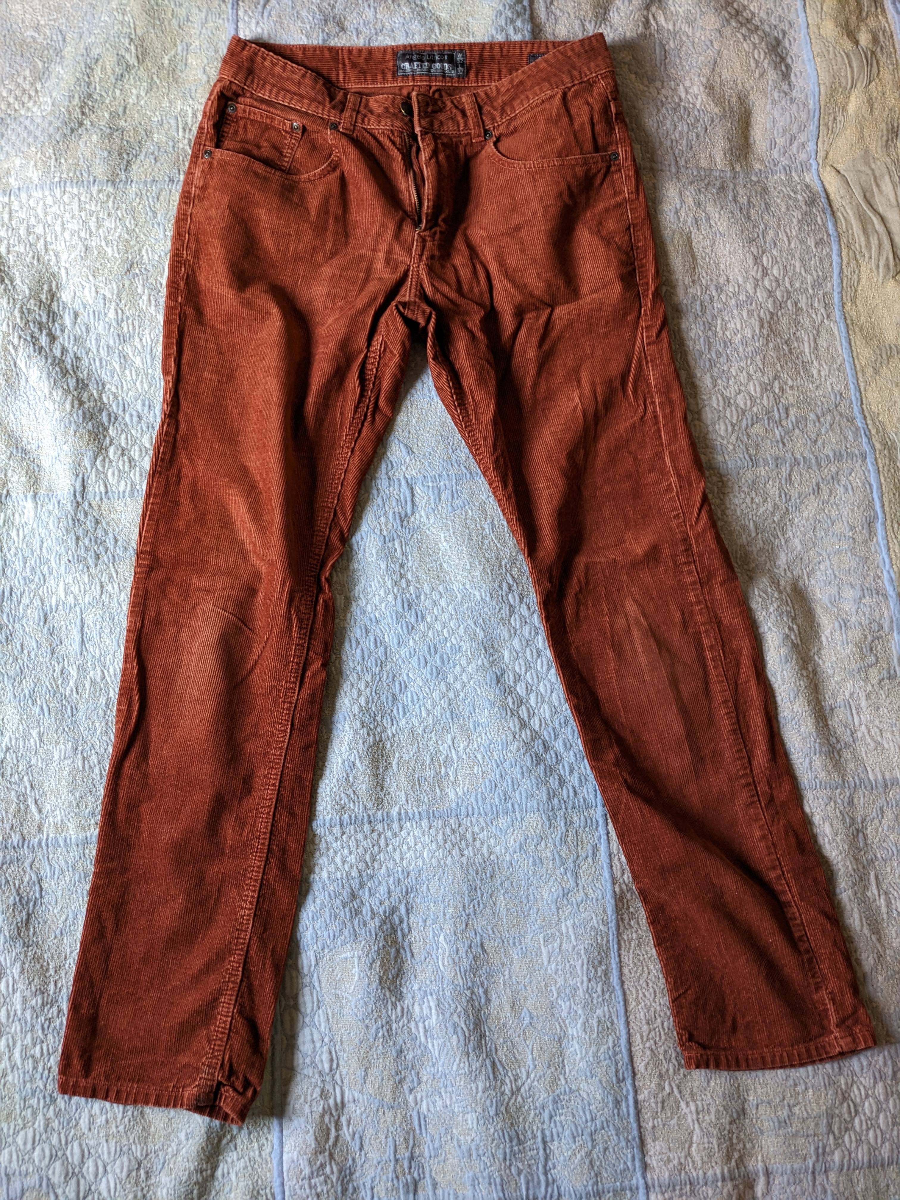 Pantalon rouille velours côtelé 39/40 - Taille M