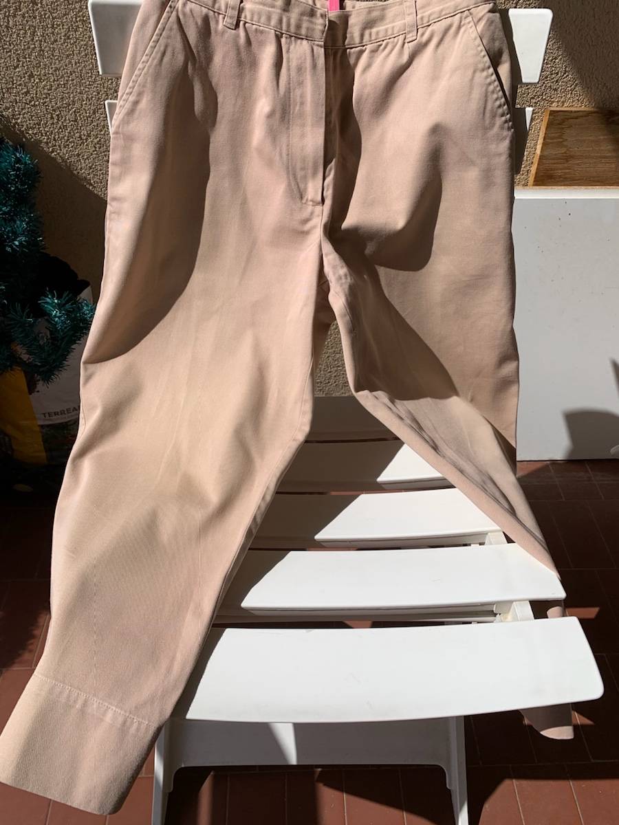 Pantalon de toile beige / crème - Epais 100% coton marque de la Redoute