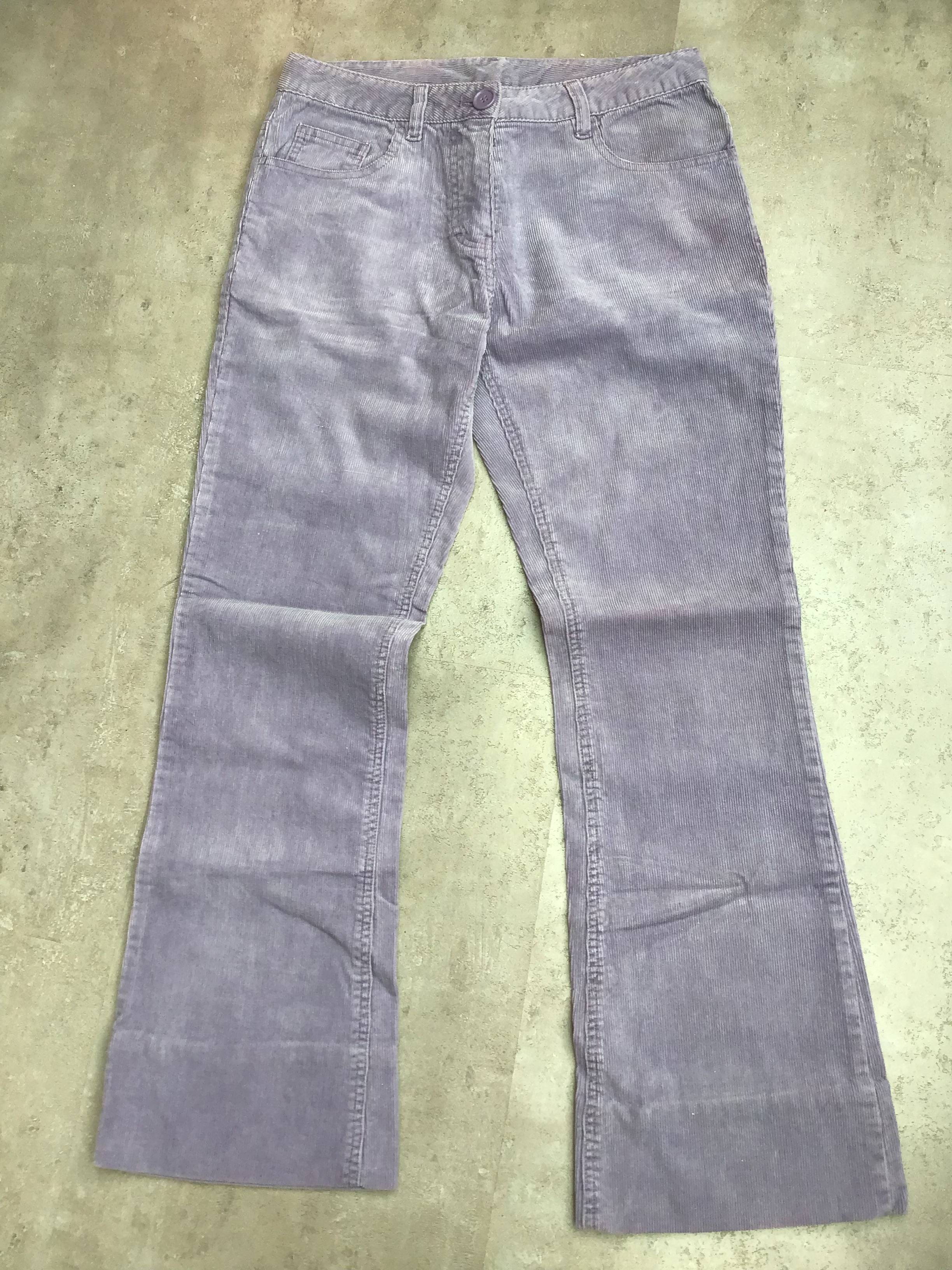 Pantalon velours parme T 38. Kiabi