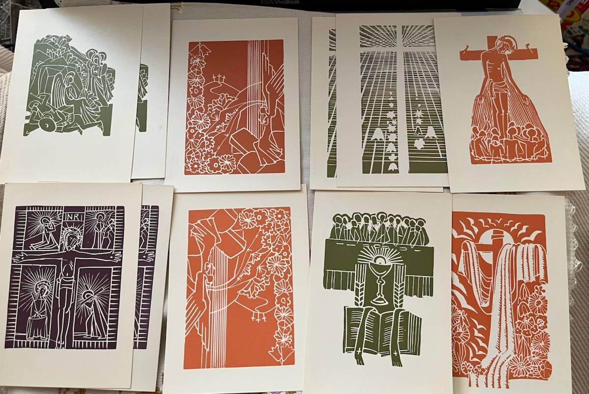 Pâques, 12 cartes postales par Ludmila Jandová