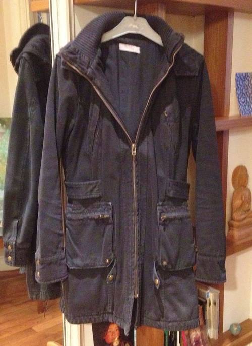 Parka noire "death or glory" - taille M