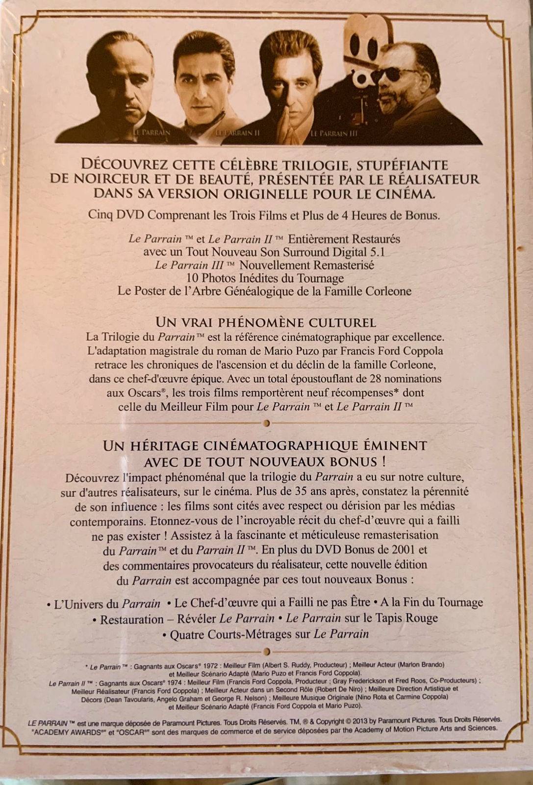 LE PARRAIN (coffret Glod 5 DVD) on Gens de Confiance